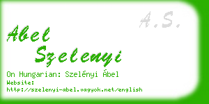 abel szelenyi business card
